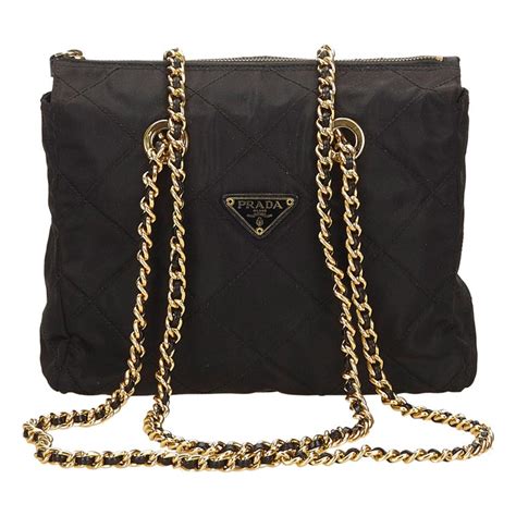 prada nylon quilted chain|original Prada fabric.